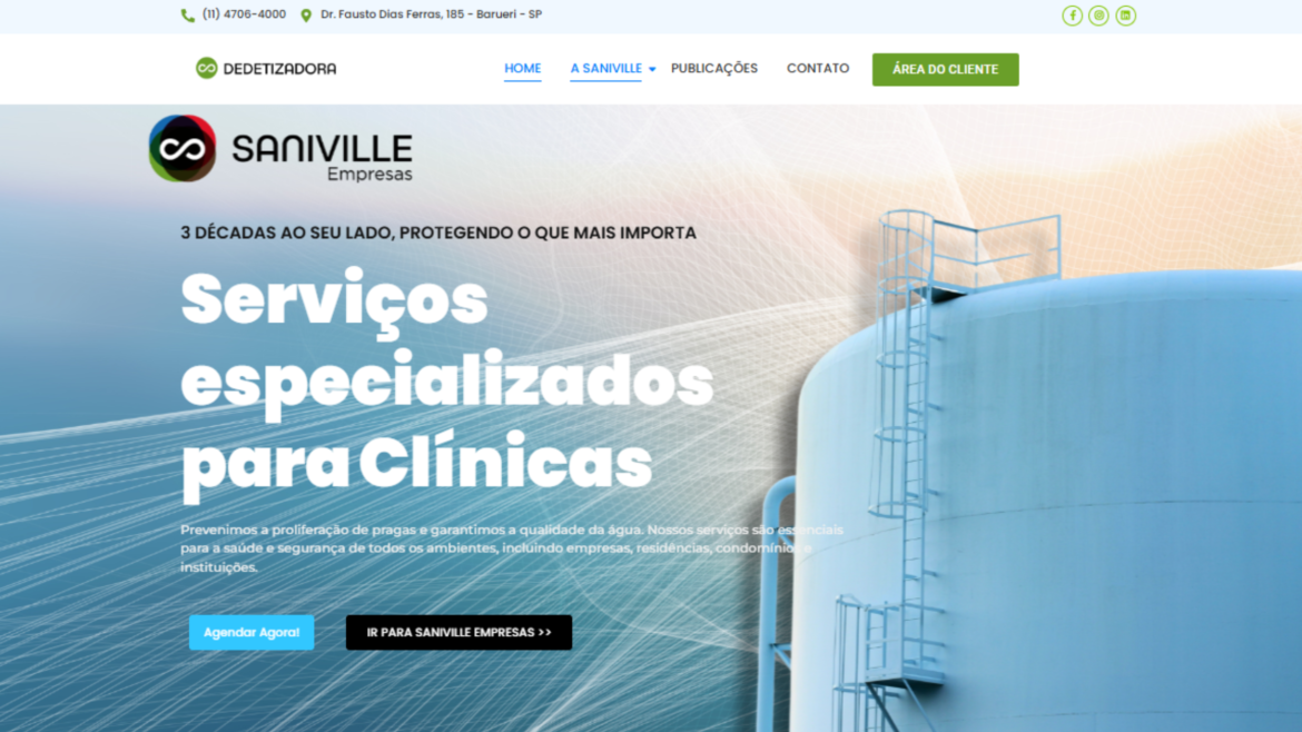 Bem-vindo ao Novo Site da Dedetizadora Saniville!